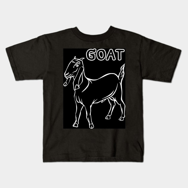 GOAT Kids T-Shirt by Crystal6789